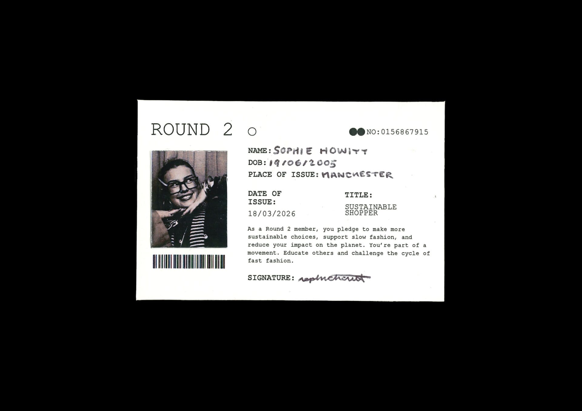 Members Card Back